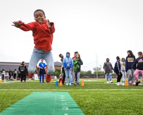 Big effort at long jump
