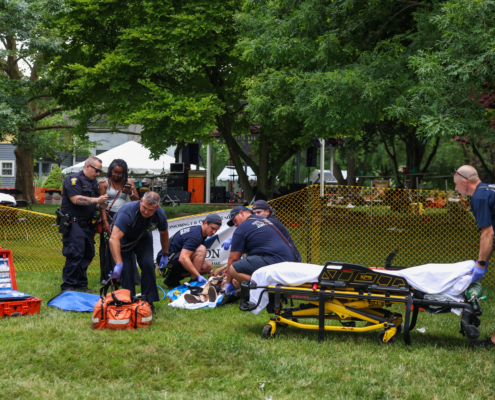 Tending to the wounded